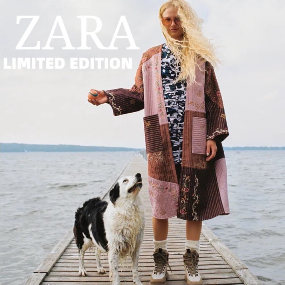 NWT Zara Embroidered Patchwork Kimono Limited Edition